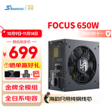 海韵（SEASONIC）650W FOCUS金牌全模电脑电源 全日系电容/风扇启停
