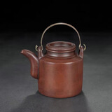 库存处理一九六八年顾景舟老一厂纯手工宜兴正品紫砂壶茶具套装 周桂珍铜提梁 500ml