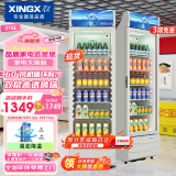 星星（XINGX） 316升 立式玻璃门展示柜冷柜 饮料陈列柜 商用冷藏冰箱（银灰色） LSC-316C