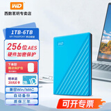 西部数据My passport随行版移动硬盘5t至1t机械 加密电脑大容量外置手机电脑高速 移动存储 兼容MAC 蓝色【官方标配】 1TB：WDBYVG0010BBK /BL/RD