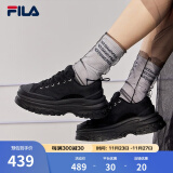 斐乐（FILA）女鞋帆布鞋LAVA胖胖底厚高底增鞋板鞋帆布鞋休闲鞋 黑-BK 37.5