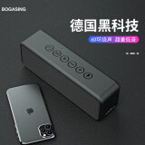 BOGASING M6德国无线蓝牙音箱超重低音炮大音量 户外迷你音响便携hifi高音质电脑桌面小型音箱防水超长续航 星耀黑+64G内存卡 【无损音质+蓝牙5.3+影院级】