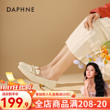 达芙妮（DAPHNE） 珍珠乐福鞋女2023春季新单鞋女英伦风小皮鞋通勤百搭鞋子女 米白【珍珠款】 36