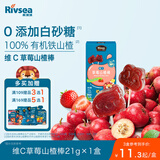 禾泱泱维C草莓山楂棒21g儿童宝宝零食富含膳食纤维水果条