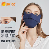 UV100冰丝防晒口罩男女春夏季防紫外线遮阳透气护眼角面罩21564深邃蓝