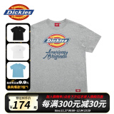 dickies 纯棉短袖T恤男 情侣男女同款 印花休闲百搭上衣7087 中羽灰 M