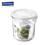 Glasslock进口钢化玻璃圆形保鲜盒耐热微波炉饭盒 婴儿奶粉罐MCCD072/720ml