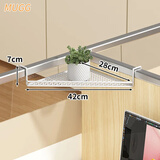 木格格 MUGG办公桌上挂篮工位屏风隔板悬挂式置物架办公用品多层收纳整理神器 三角型白色