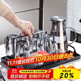 格娜斯（CRISTALGLASS）玻璃杯耐高温水杯家用套装客厅待客泡茶杯带把喝水杯子轻奢凉水壶