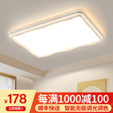 梵季（Fanji）客厅灯现代简约大气led吸顶灯2025新款全屋套餐组合广东中山灯具 奶白95*65CM无极支持遥控+开关 无规格