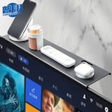 普湃（PURPAVWINNER）电视置物架放路由器机顶盒收纳架子电脑显示屏顶部支架穿孔升级款大号