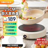 金正（NINTAUS）电陶炉家用围炉煮茶智能多功能炒菜煲汤火锅烧烤一体迷你小型超薄圆底面板新款十大品牌排名磁炉灶 三环加热【21档火力+烤网】白