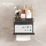 ecoco置物架免打孔卫生间浴室收纳架子壁挂式纸巾架E24151