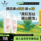 施华蔻（Schwarzkopf）新羊绒脂滋养洗护套装(600ml洗发水+400ml润发乳)(针对染烫修护)