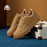 Kappa卡帕男鞋板鞋男春季新款厚底小白鞋子男百搭休闲鞋情侣跑步运动鞋 雄鹿棕 43