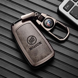 车佰伦（carblun）别克新款英朗钥匙套老君威XT/GT昂科拉阅朗君越gl8车包壳扣男高档 B款折叠【古铜灰】+防丢金属扣