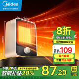 美的（Midea）【小身材】暖风机家用/小太阳取暖器/小型电暖器/电暖气/电热风扇/暖手宝台地两用速热便携HFU15D