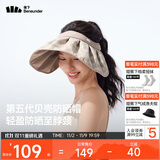 蕉下（beneunder）遮阳帽子防晒帽女防紫外线太阳帽贝壳空顶帽便携TS550杏米