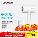 飞科（FLYCO）电吹风机负离子家用大功率不伤发吹风筒宿舍学生便携可折叠 【1800W可折叠】奶白色
