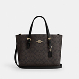 蔻驰（COACH）女包mollie25托特包手提包时尚单肩斜挎包【全新正品】 【深棕色】CV965 IMXAQ