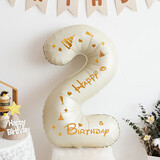 欧妮姿数字气球2生日场景布置女孩生日道具氛围布置场景派对装饰快乐