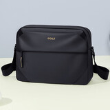 高尔夫GOLF单肩包男士大容量斜挎包男轻便防泼水手机包商务休闲ipad包时尚布包男士挎包5I798342J雾黑