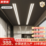 科罗佳隐形晾衣架电动智能晾衣机隐藏嵌入式家用阳台全自动升降晾晒衣杆 白色【遥控照明+离线语音】 全隐形 2.4米 单杆