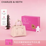 CHARLES&KEITH插带兔耳托特包手提斜挎包婚包包女包生日礼物CK2-50781362 Nude肉色 M