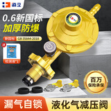 海立新国标煤液化气减压阀铝合金0.6L家用燃气灶防爆安全自闭阀RJ255