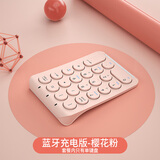 B.O.W航世 HB159 无线蓝牙数字键盘鼠标可充电 适用于mac手提电脑台式外置会计财务数字键无线键鼠套装 樱花粉丨蓝牙数字键盘丨送充电线 蓝牙