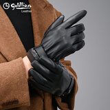 金利来（Goldlion）手套男士真皮2025新款冬季时尚潮流厚羊皮保暖加绒防风防寒可触屏 黑色 推荐尺码 M 码【试戴免费更换】