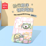 名创优品（MINISO）线条小狗折叠三色LED化妆镜桌面梳妆镜折叠台镜补光镜春暖花开