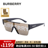 巴宝莉（BURBERRY）墨镜小鬼同款博柏利太阳镜字母印花眼镜男女士滑雪护目镜BE4291 3001/G