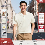 布克兄弟（BrooksBrothers）男夏季金羊刺绣珠地网眼修身短袖Polo衫 1001-白色 M