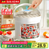 拜杰冰块模具冰格制作器食品级制冰盒按压冰盒储存盒自制冻冰块神器 