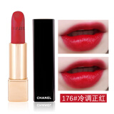 香奈儿（Chanel） 口红丝绒炫亮魅力哑光持久唇膏七夕情人节礼物送女友老婆礼盒装 176#冷调正红