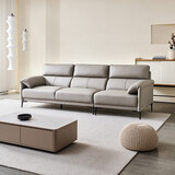 左右沙发现代简约客厅皮艺头层牛皮沙发DZY5161三人位【Z1012影青灰】