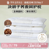 罗莱家纺 枕头枕芯脊椎枕 100%全棉决明子荞麦花草护颈低枕 46*72