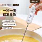 RITERS食品温度计烘焙测油温烘焙测水温测奶温厨房食物电子高精度 直插【皓月白】集成多功能+背光
