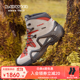 LOWAMK1德国登山鞋户外goretex防水耐磨透气防滑徒步ZEPHYR GTX女秋冬 灰色/红色 36.5
