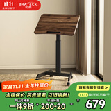 Brateck北弧床边桌气动可升降桌可移动电脑桌书桌沙发茶几边桌置物架K151