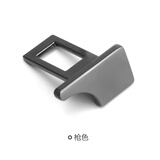 徒越（无标）后排安全带叉头隐藏式汽车安全插带插口卡扣汽车配件 适用于奥迪A4LRS5A6LA3A8LQ3Q5L 无车标-枪色【3个装】