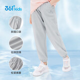 361°童装儿童长裤2025夏季男女童3-14岁透气空调裤 灰160