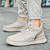 双星八特休闲鞋男秋冬高帮皮靴百搭运动鞋子男轻便板鞋耐磨户外时尚男靴