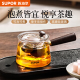 苏泊尔（SUPOR）侧把茶壶家用玻璃泡茶壶单壶电陶炉专用烧水煮茶壶功夫茶具 【加厚耐高温】侧把壶 550ml