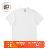 NOTHOMME日系潮牌夏季男款简约纯色圆领T恤情侣装宽松打底衫 大白色280g升级 宽松版 M (170)