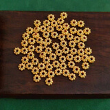 咏者黄金3D硬金车轮小隔片999足金齿轮隔珠螺纹片散珠diy手链配饰配件 足金小车轮隔片约0.03g支持多退少补