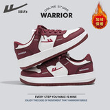 回力官方男鞋板鞋男冬季百搭透气情侣休闲鞋子运动男女鞋白红色加绒42