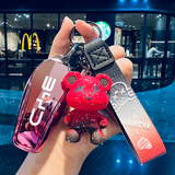 FHAO比亚迪钥匙套汉ev/宋plus/唐dmi车钥匙包壳扣秦plusdmi海豚宋pro B款渐变【樱花粉】xx渐变熊