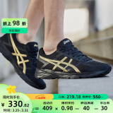亚瑟士ASICS男鞋缓冲透气跑步鞋运动鞋网面回弹跑鞋GEL-CONTEND 4 黑色/金色 39